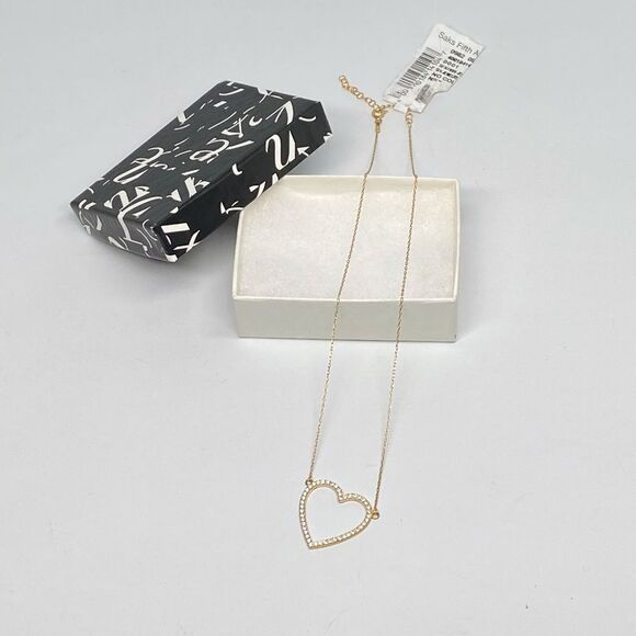 Saks Fifth Avenue Sterling Silver Open Heart Pendant Necklace - Picture 4 of 13